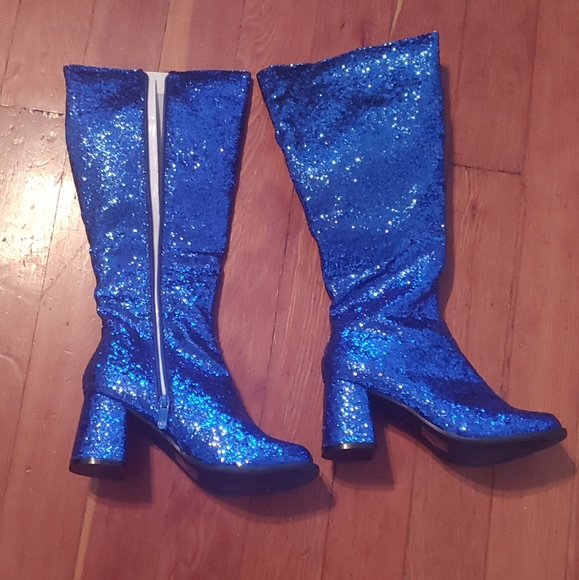 blue gogo boots